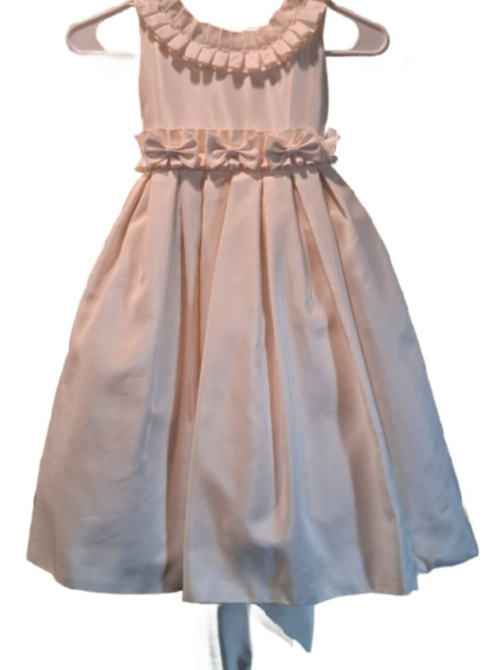 Off White Girls' Beaded Bow Sleeveless Party Dress